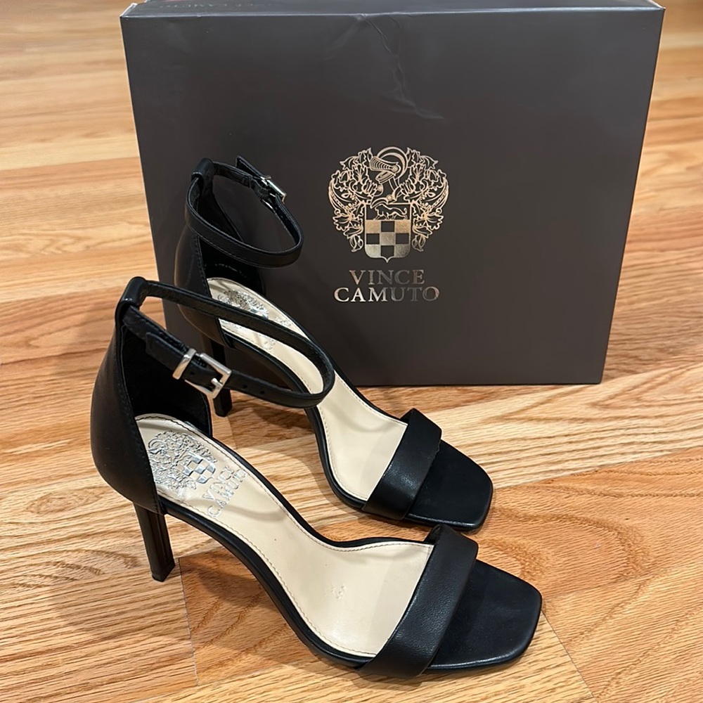 Vince Camuto stiletto heel brings black leather